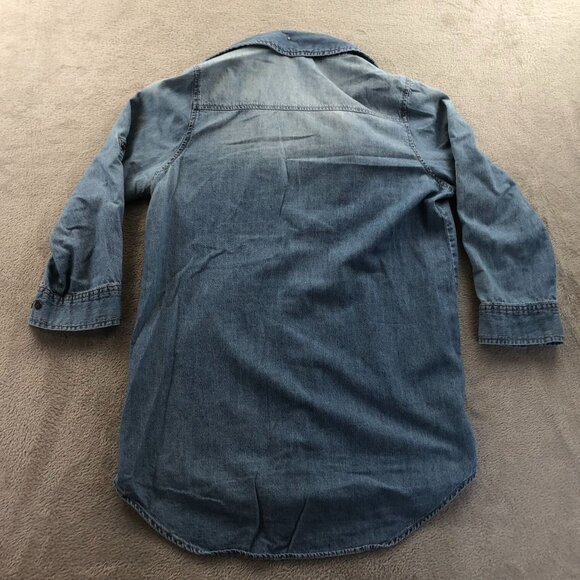 Canyon River Blues Womens Denim Tunic Shirt Small Long Sleeve Button Front Y2K - Picture 11 of 11